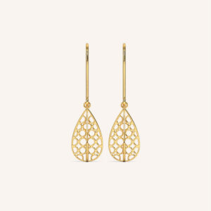 Caratglitz Designer Gold And Diamond Earring